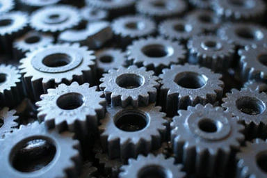 Gears turning, representing automation and efficiency