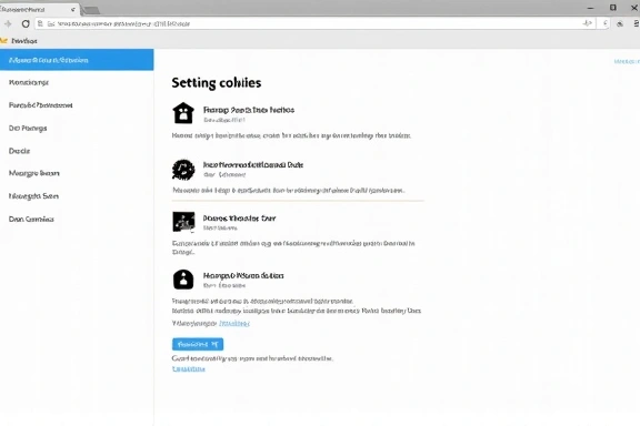 Illustration of cookie settings and privacy options